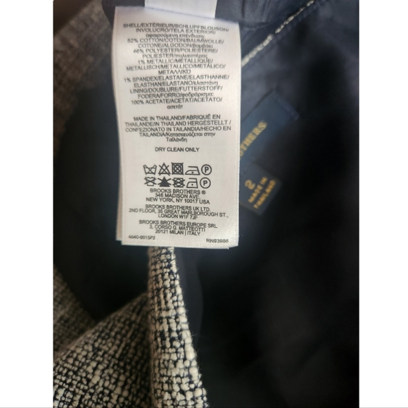 Brooks Brothers Women's Navy White Boucle Tweed Sheath Career Dress - Picture 3 of 4